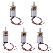 5Pack DC 5V N20 Gear Motor Slow Speed Full Metal Mini Gearbox Reducer Toy 60RPM
