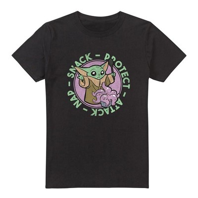 Star Wars: The Mandalorian - ''Protect Attack Nap Snack'' T-Shirt für (TV5181)