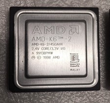 AMD K6-2 450 MHz Socket 7 CPU. 100 MHz x4.5. ...