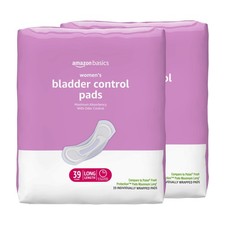 Amazon Basics Incontinence Pads for Women, 78 Count 2 Packs of 39 , Maximum