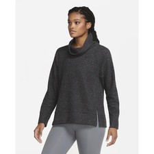 Sz Small Nike Women's Therma-FIT Cowl Neck Pullover Sweatshirt Black DA1462-032