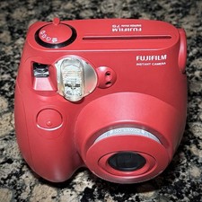 Fujifilm Camera Instax Mini 7S Red Tested Works with a Film Cartridge