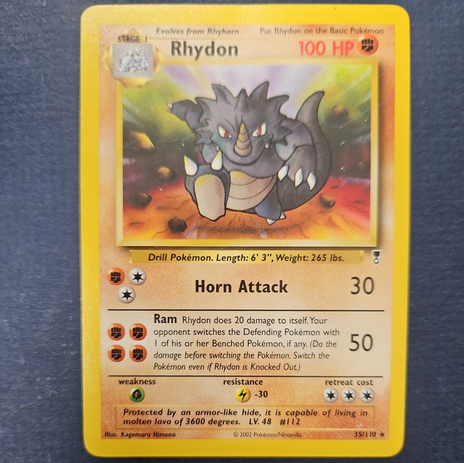 2002 Pokemon Other - Legendary Collection Rhydon #35 Light Play
