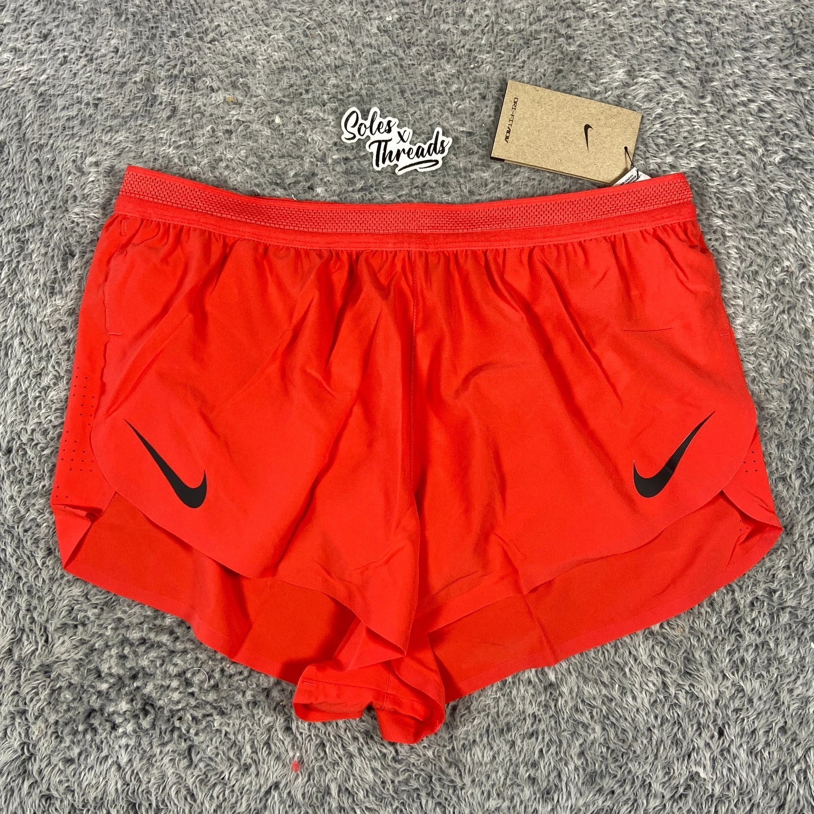 Nike Aeroswift Dri-Fit ADV 2" Brief-Lined Running Shorts Size Medium Men Crimson