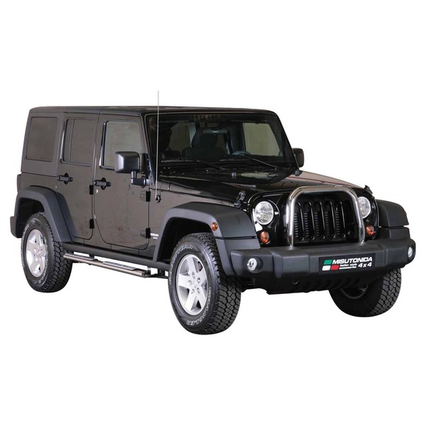 Edelstahl Seitenschweller Schwellerrohre FüR Jeep Wrangler 2011-2017 Silber-image