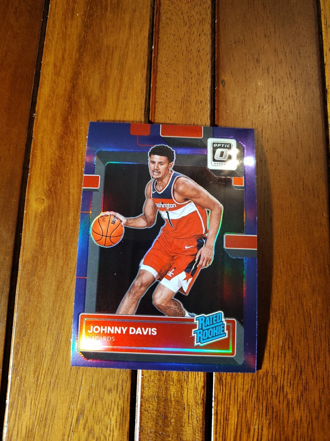 Johnny Davis 2022-23 Donruss Optic #206 Purple RC Washington Wizards