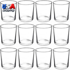 Clear Glass Votive Candle Tealight Holders - Bulk Pack of 12