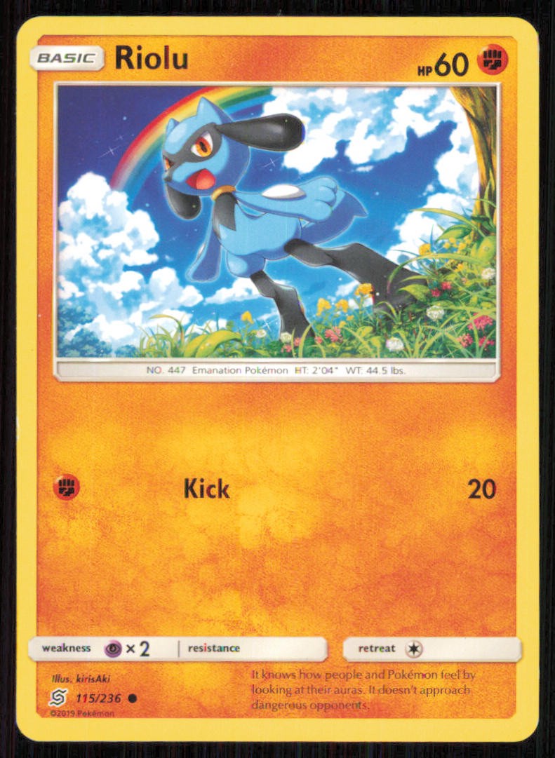 Riolu 115/236 Common Unified Minds Pokemon Moderately Played