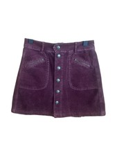 American Eagle New With Tag  Women&rsquo;s Corduroy Mini Skirt Burgundy Size 2 Retro