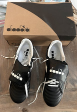 Scarpe tacchetti calcio Diadora Brasil Italia nero/bianco OG LT T MPH taglia 9,0 UOMO