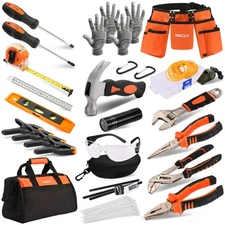 95 PCS Kids Real Tool Set, Boys Small Real Hand Tools Kit, Children Construct...