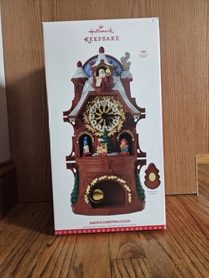 Hallmark Keepsake Santa Christmas Clock Magic Sound Motion 2017 W/Remote Control
