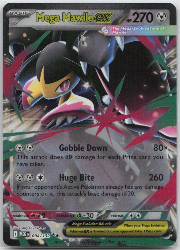 Mega Mawile ex Holo Double Rare ME01: Mega Evolution 094/132 NM