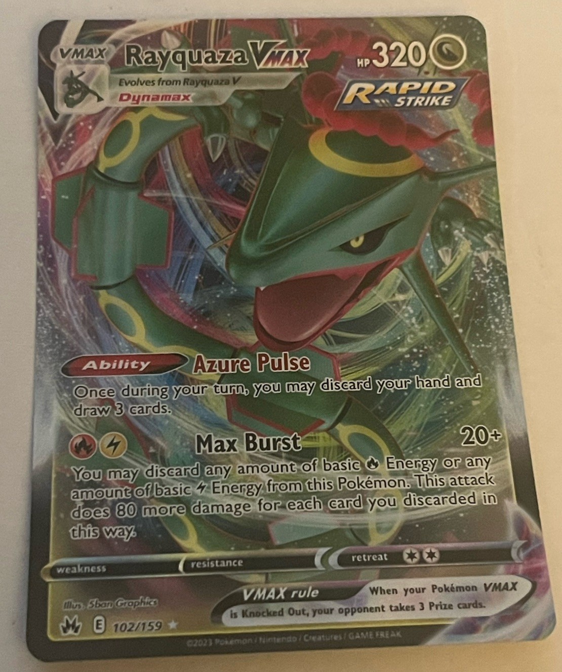 Pokemon - Rayquaza VMAX - #102/159 - SWSH: Crown Zenith