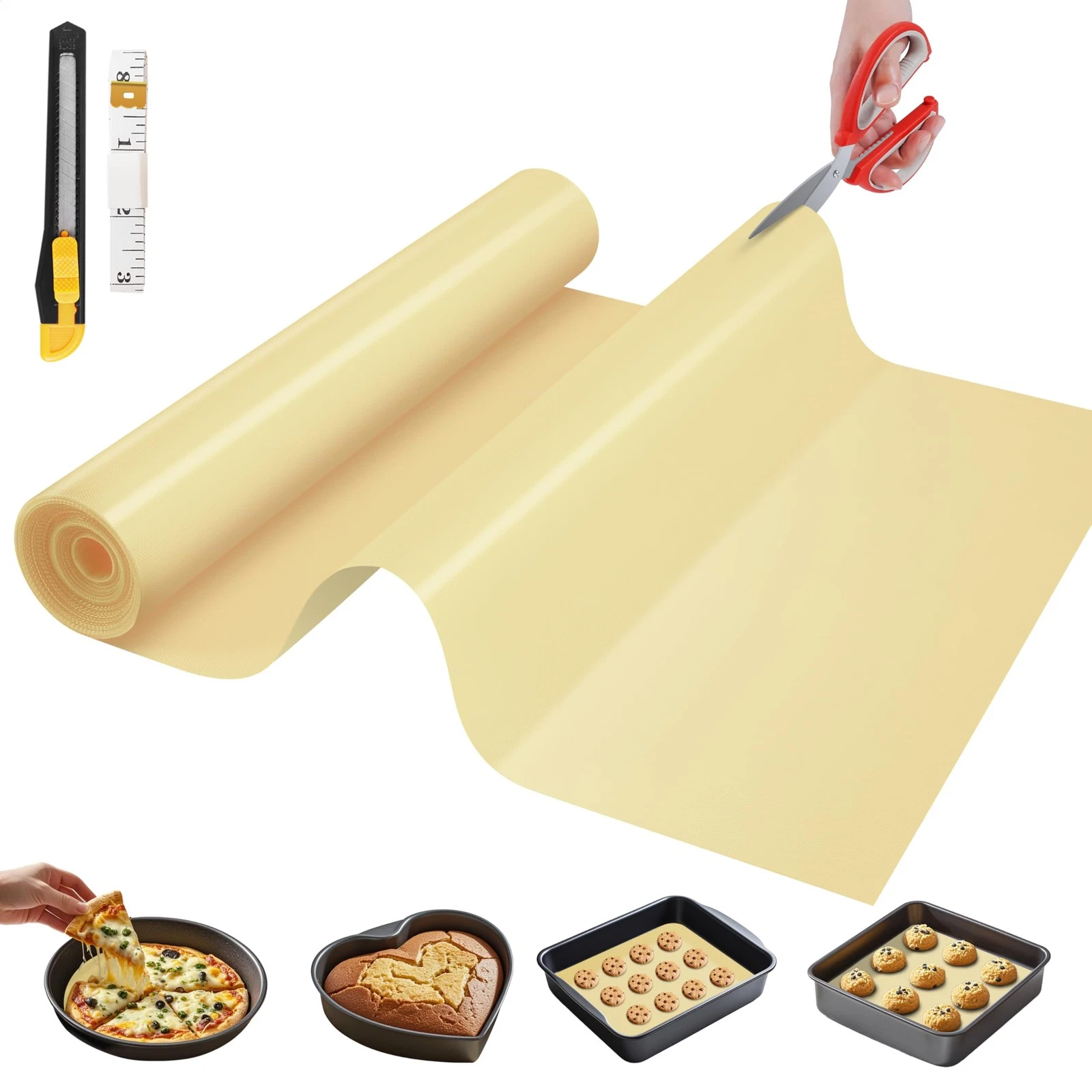 Silicone Baking Mat, 20 IN x 6 FT Free Cutting Baking Sheet,Non-Stick Reusabl...
Opens in a new wind