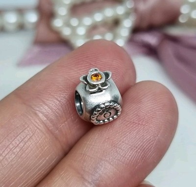 Original Pandora Orange CZ Parfum Flakon Charm   925 ALE R33b