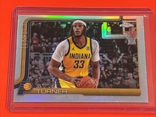 2025-26 Topps Chrome Myles Turner Refractor ERROR Card No Refractor On Back #29