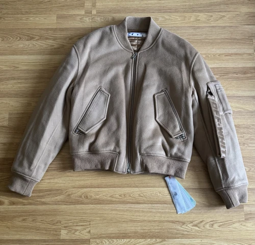 OFF WHITE Giacca in cashmere bianco sporco 48