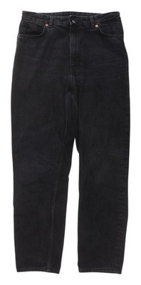 Monki schwarze Straight Fit Damenjeans Größe 12