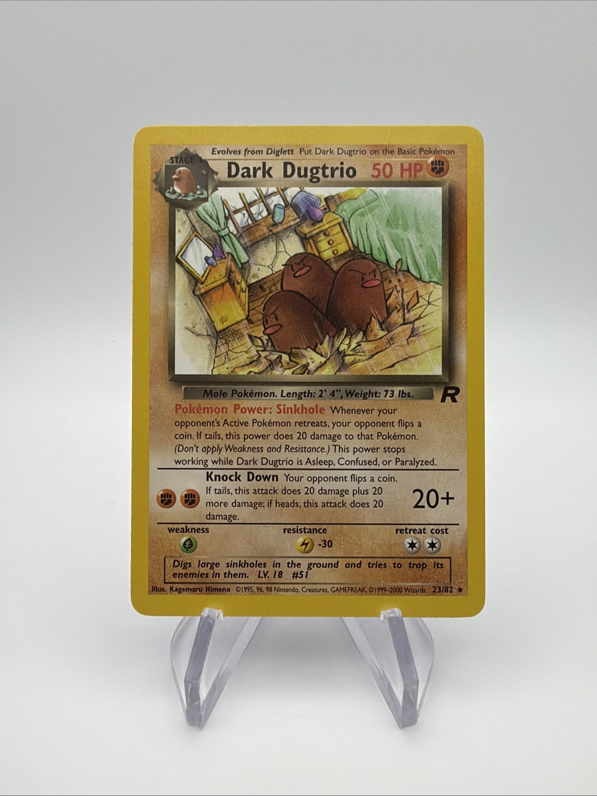 Pokemon Team Rocket - Dark Dugtrio 23/82 - Rare - NM