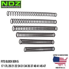 ISMI Glock Gen 5 17 20 21 22 40 41 45 47 Recoil Springs Chrome Silicon