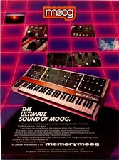 1982 • MOOG  Memorymoog synth Print Ad • 1980s  BA.03