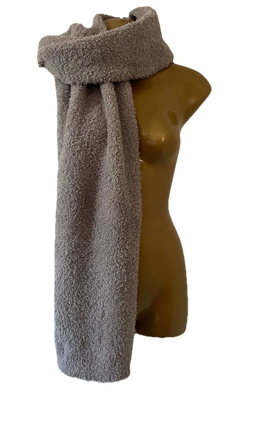 New Barefoot Dreams Cozy Chic Scarf Gray 72x 12” Soft Warm Winter Chunky Casual