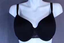 Chantelle 15F6 Lined Underwire Black Demi Bra US Size 32DDDD