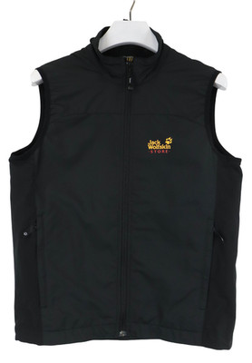 JACK WOLFSKIN Herren Weste Small Softshell Schwarz Outdoor Wandern Gilet Weste