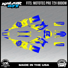 Graphics Kit for MotoTec Pro 72v 8000W (All Years) Splash Series - YELLOW