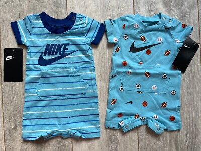 Nike Swoosh Logo USA Baby Größe 50-56 Strampler Kurzarm Football Sport Newborn
