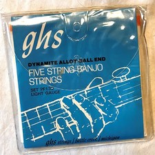 GHS PF130 Light Banjo Strings: 010 1-D , 012 2-B , 014 3-G ,  010 5-G 