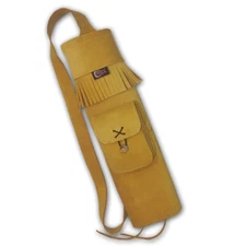 LONGBOW/HORSE BOW/RECURVE/COMPOUND BOW LEATHER SHOULDER BAG BACK ARROW QUIVER