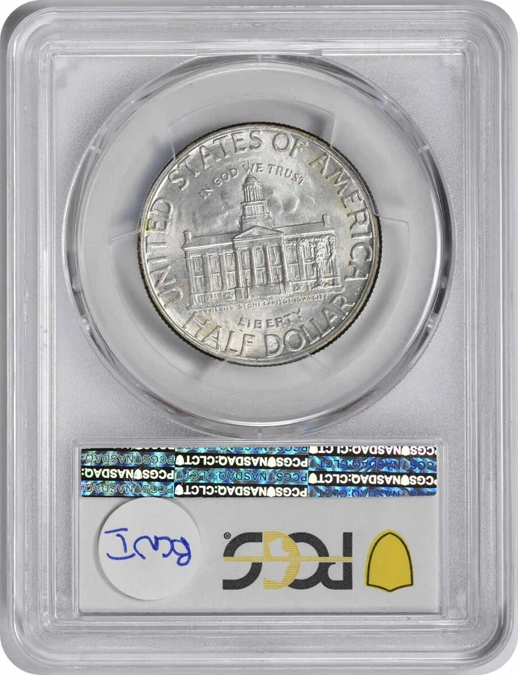 Iowa Commemorative Silver Half Dollar 1946 MS67 PCGS - Image 2 of 2