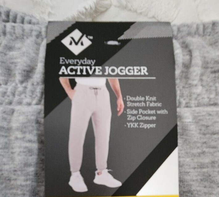 Men's Light Gray Active Jogger Pants in Sizes S to XXL