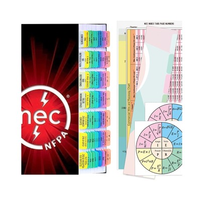 2020 NEC Tabs, NFPA 70 National Electrical Code 2020 Tabs with Wire Chart