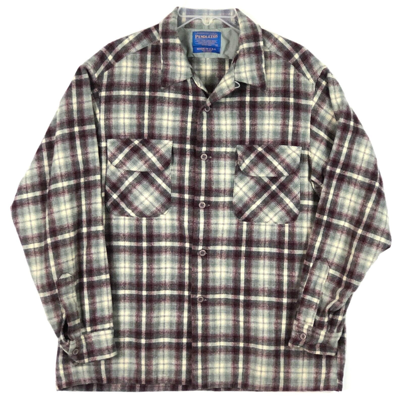 Vintage Pendleton Wool Loop Collar Flap Pockets S… - image 1