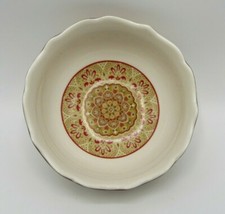 SOUP CEREAL BOWLS LYRIA SAFFRON BY 222 FIFTH (PTS) LOT OF 2 EUC