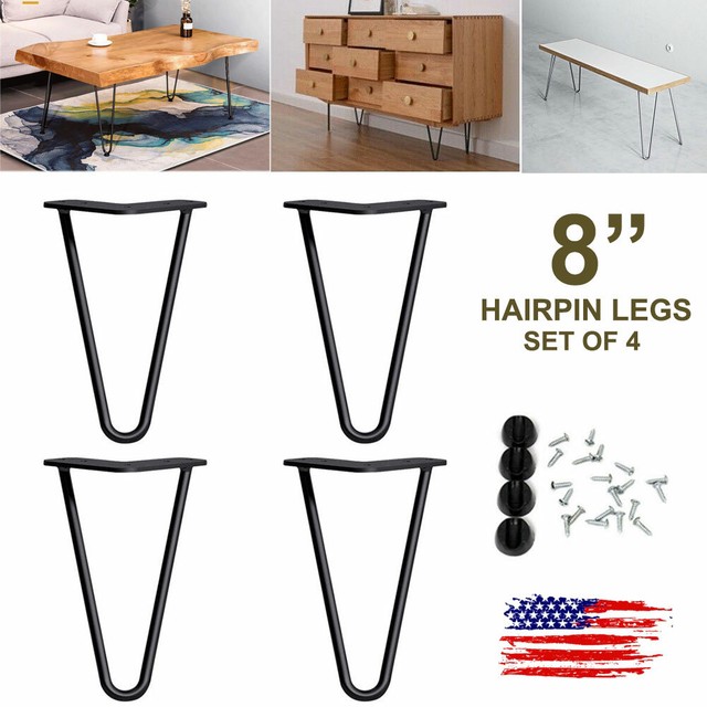 8" Heavy Duty Furniture Legs Hairpin Coffee Table Leg 