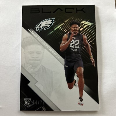 2020 Panini Black JOHN HIGHTOWER IV RC  #165 /75 EAGLES