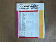Vintage 1984 Dupont Automotive Colors Poster Chart 17" x 21"