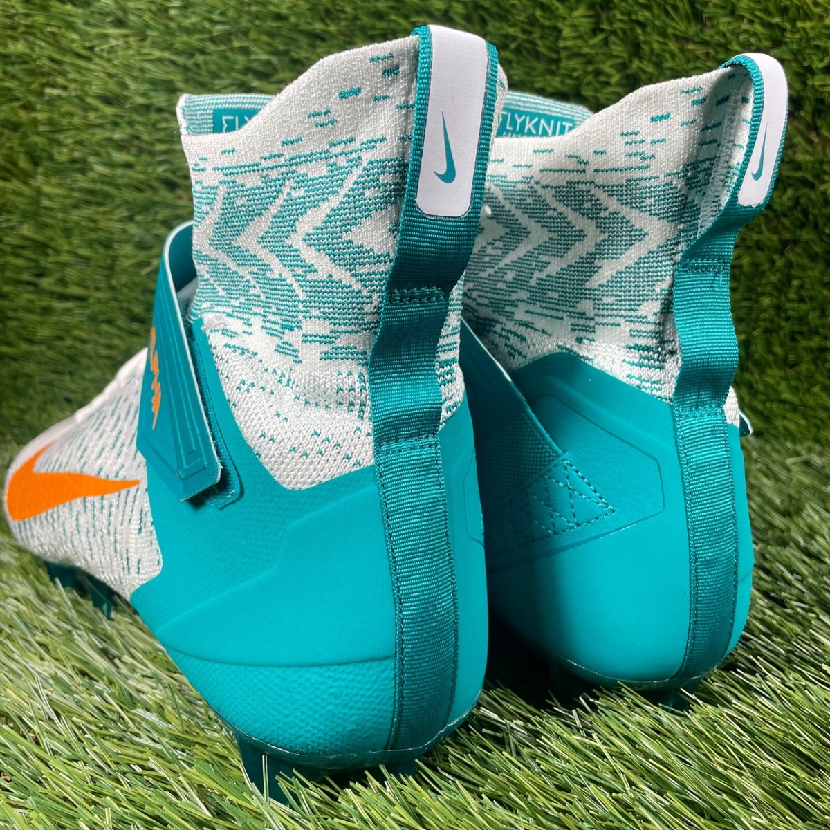 Nike Alpha Menace Elite 2 Flyknit Football Dolphin Teal White Men\'s Size 11 NEW Nike Alpha Menace Elite 2 Football Cleats | Mercari main image 4