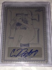 CHASE PETTY 2020 LEAF PERFECT GAME BLACK PRINTING PLATE AUTOGRAPH #1/1 REDS