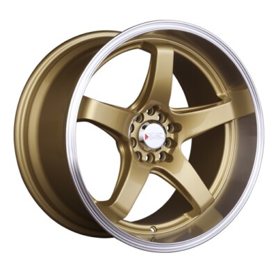 XXR WHEELS 555 Rim 17X8 5x100/5x114.3 Offset 35 Hyper Gold / ML (Quantity of 1)