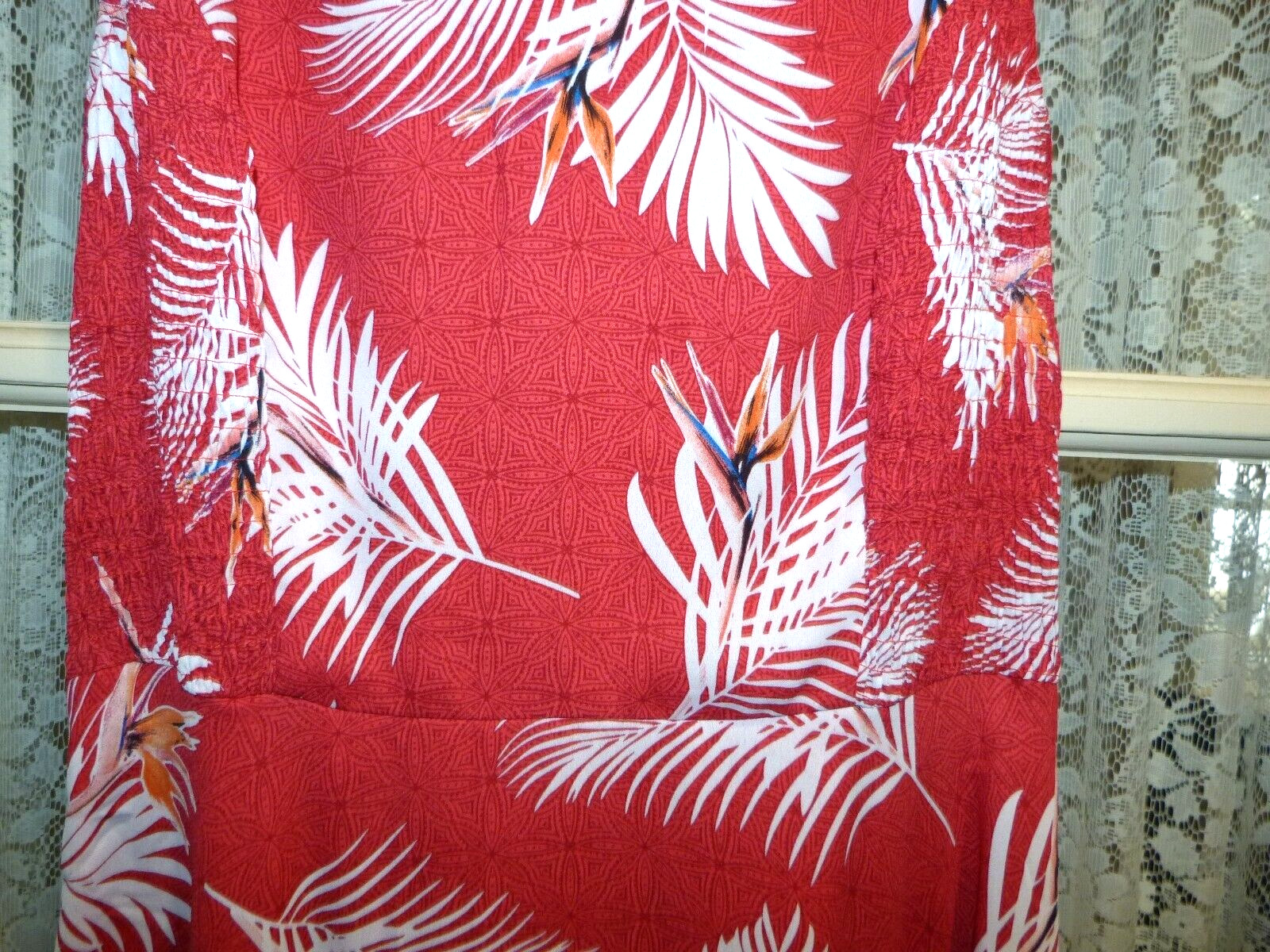 Apt 9 Hawaiian Print S Midi Sundress Red White Se… - image 4