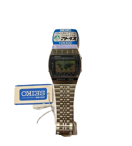 Rare SEIKO Old Vintage Watch World Time  A239-502A Classic Watch With Tags