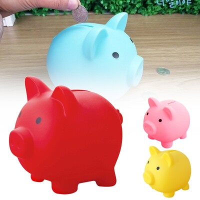 Cute Piggy Bank Saving Coins Money Box Cash Fund Gift Pig Children Kids Toy  UK