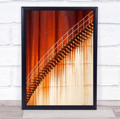 Kunsttreppe Rost Rostig Wandtreppe Treppe Stufen Druck