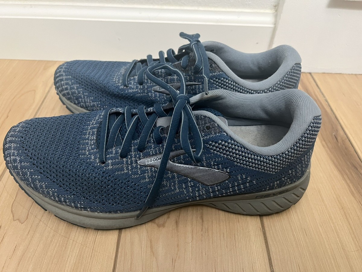 Brooks Revel Running Shoes Lace Up Mesh Men’s Size Blue Women’s Sz 10
