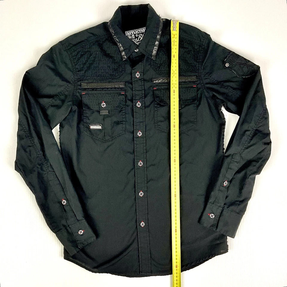 AFFLICTION Black Premium Long Sleeve Button-Up Shirt (x2) - Size S - image 3 of 4